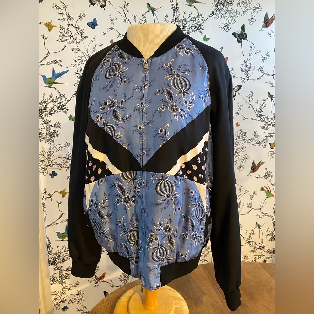 3.1 Phillip Lim Silk Patchwork Bomber Jacket